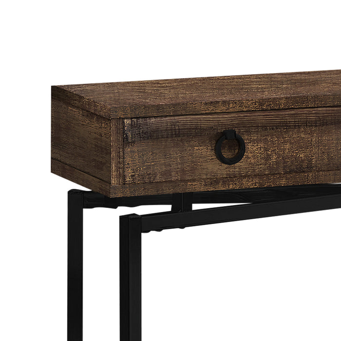 Table de salon Harper de 42,5 po avec tiroir - apparence bois recyclé brun
