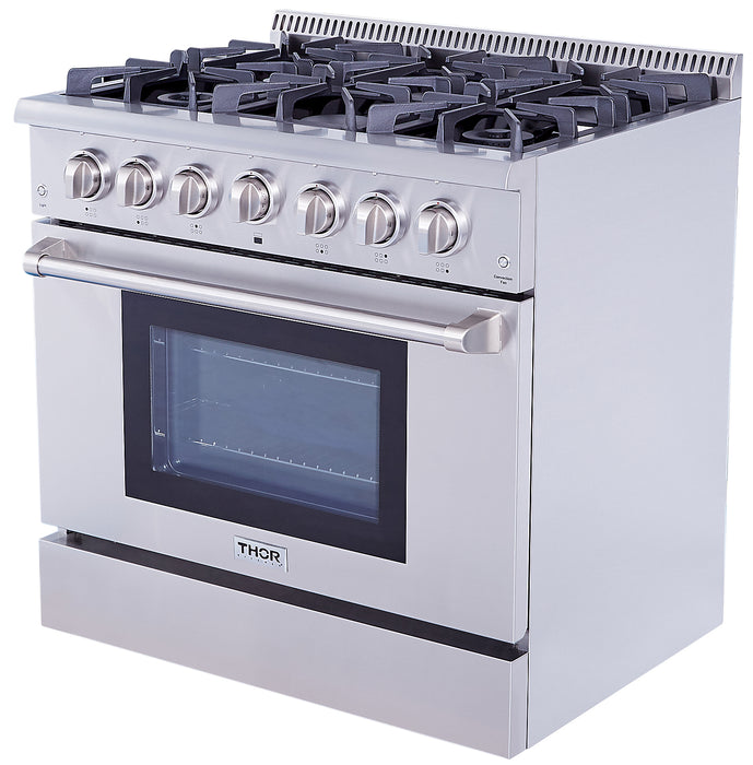Cuisinière amovible à gaz Thor Kitchen de 5,2 pi³ – HRG3618U-SS