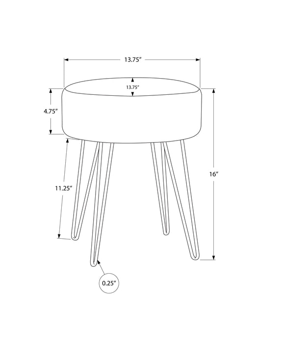 Pouf doré et tissu prune