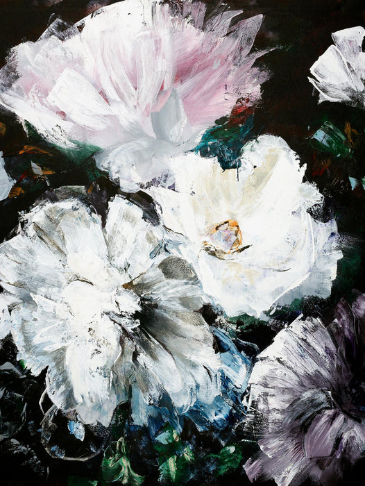 Œuvre d’art murale Giant Art « Soft Hue Flowers » 72 x 54