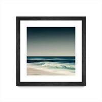 Œuvre d’art murale encadrée noire et mate « Cristal Surf » 30 x 30