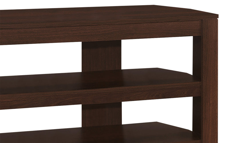 Meuble pour téléviseur moderne Ira de 42 po avec rangement et système de gestion des câbles pour téléviseurs jusqu’à 45 po - cerisier