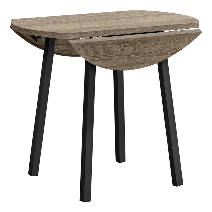 Petit ensemble de salle à manger de 3 pièces avec tablette rabatante de 35 po - taupe foncé