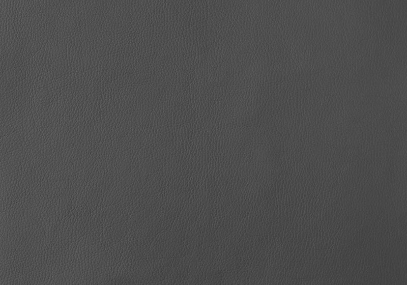 Chaise de salle à manger chrome et apparence cuir gris, 2 pièces