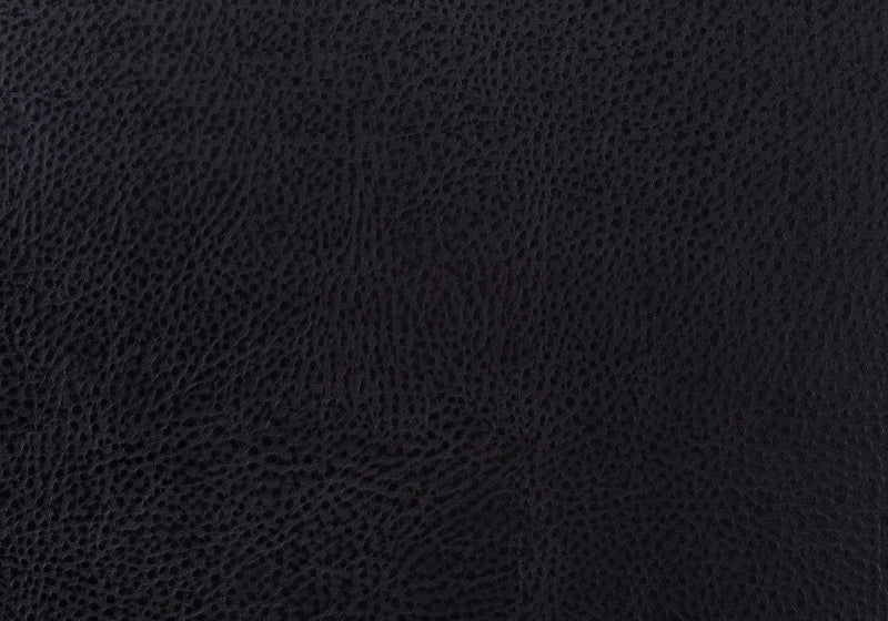 Chaise de salle à manger noir et d’apparence cuir noir, 2 pièces