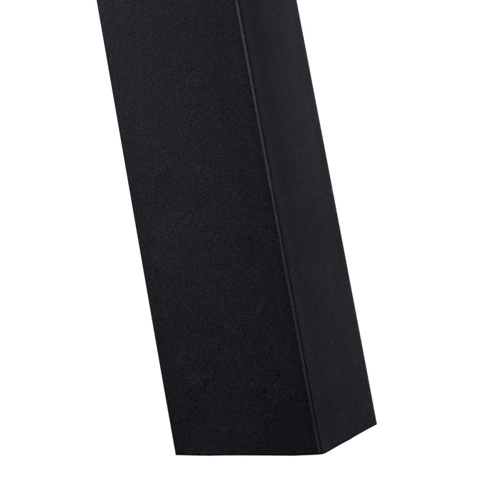 Table de salle à manger grise et métal noir