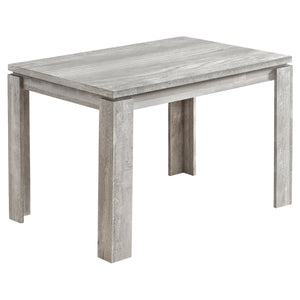 Table de salle à manger d’apparence bois recyclé gris