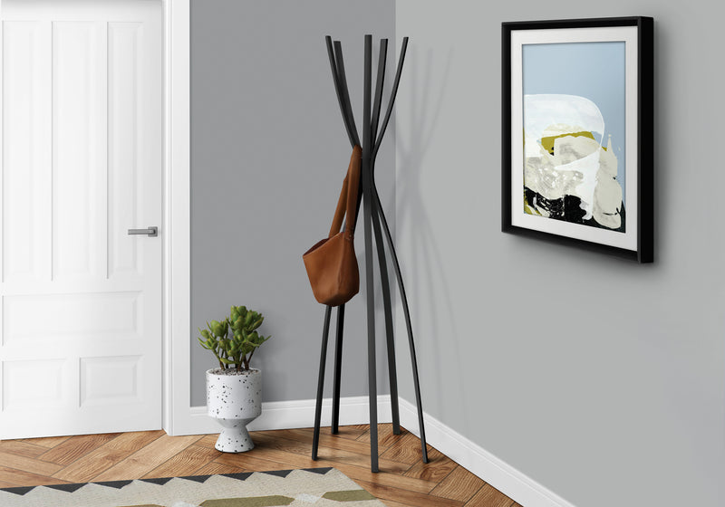 Portemanteau de style contemporain en métal noir satiné