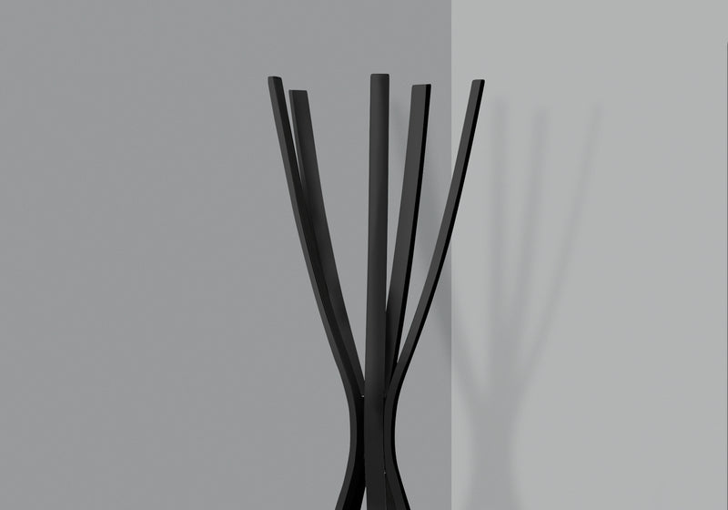 Portemanteau de style contemporain en métal noir satiné