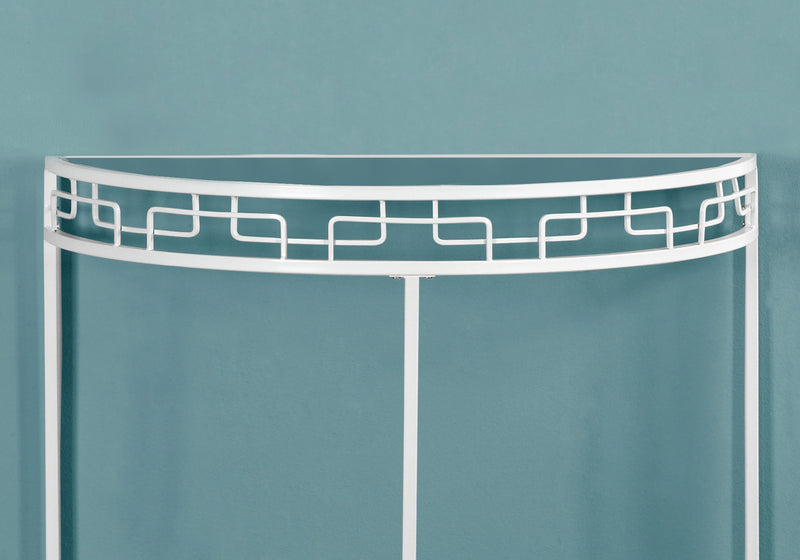 Console d’entrée en métal blanc