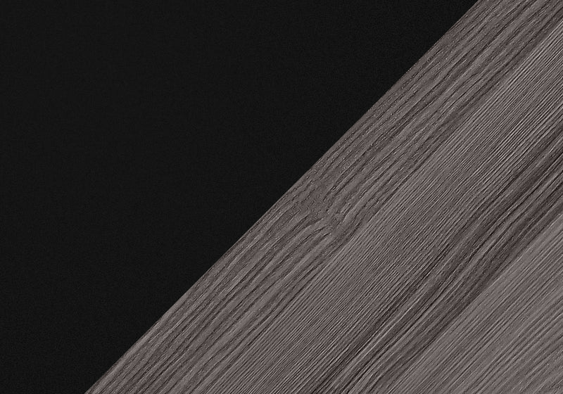 Table de nuit d’appoint noire et dessus gris