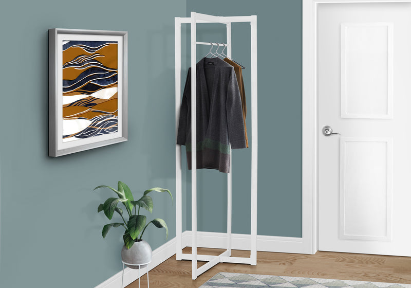 Portemanteau en métal blanc