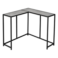 Console noire et d’apparence bois gris