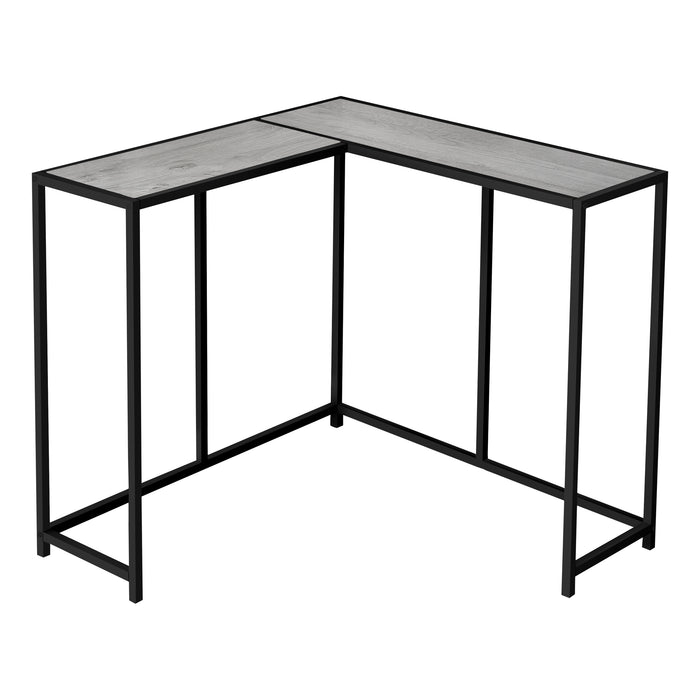 Console noire et d’apparence bois gris