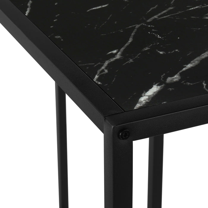 Console noire et imitation marbre noir