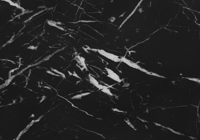 Table d’appoint métal noir et marbre noir