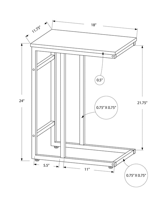 Table d’appoint métal noir et marbre noir