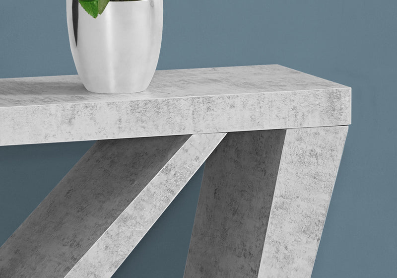 Console d’apparence béton gris