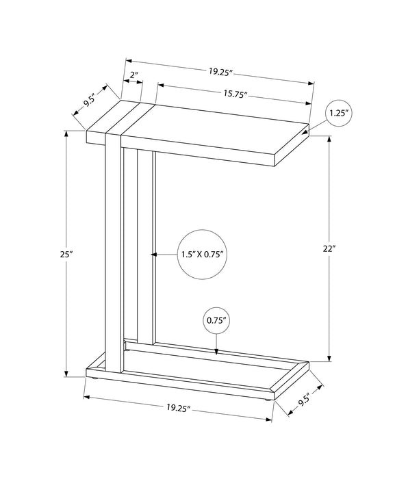 Table d’appoint en métal noir et d’apparence bois recyclé gris