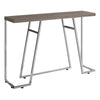 Table d’appoint taupe foncé et métal chromé