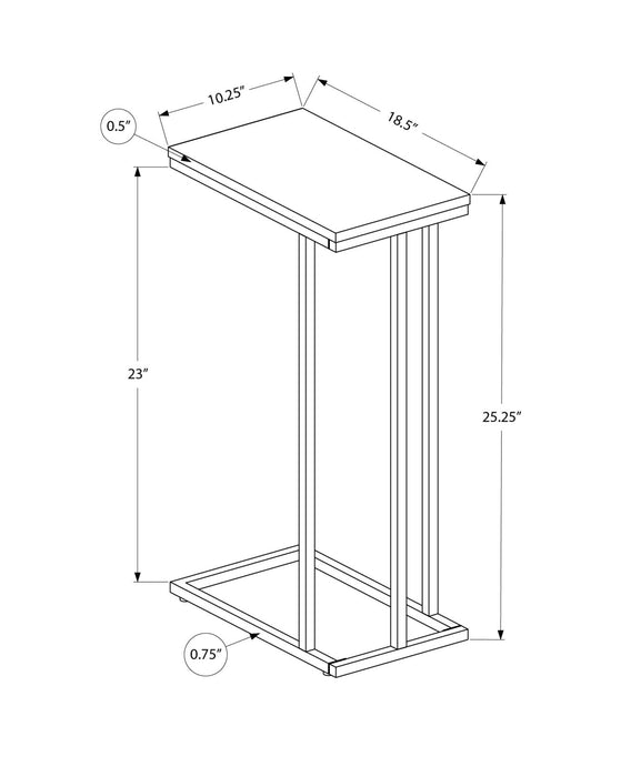 Table d’appoint noire et métal noir