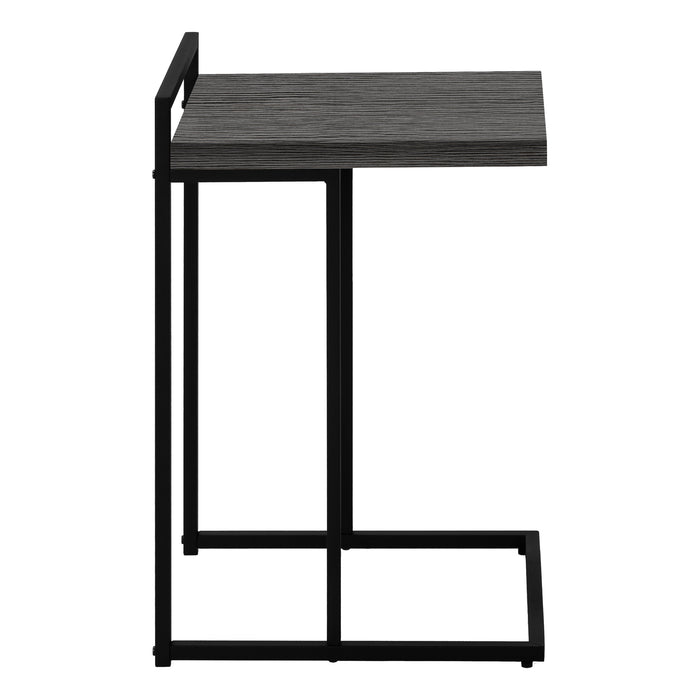 Table d’appoint grise et métal noir