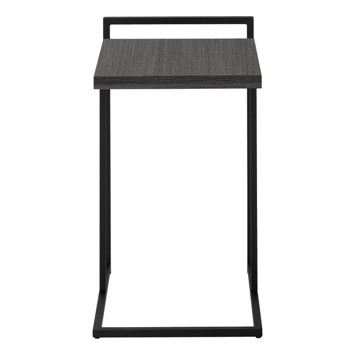 Table d’appoint grise et métal noir