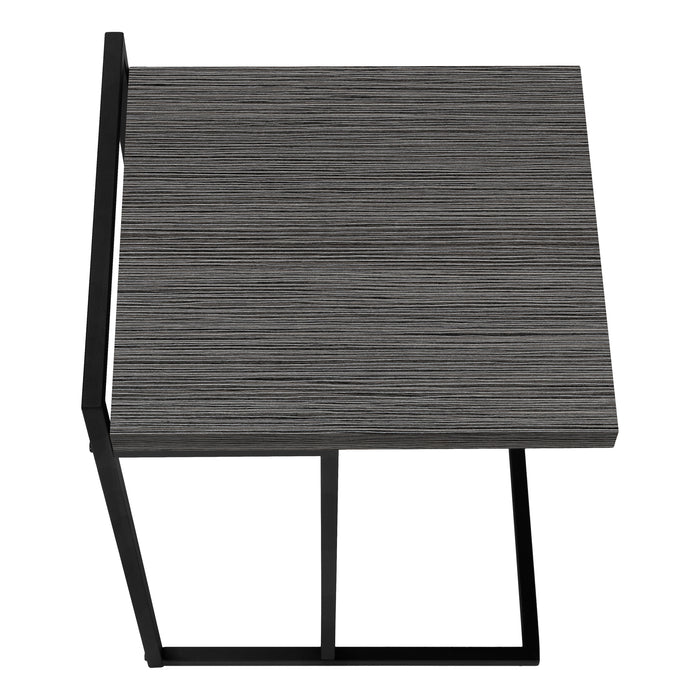 Table d’appoint grise et métal noir