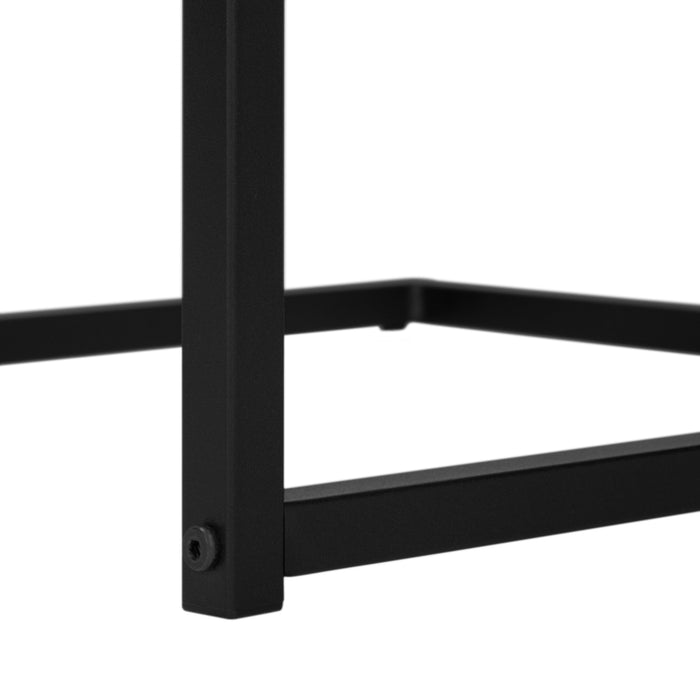 Table d’appoint grise et métal noir