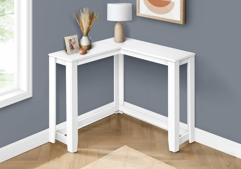 Console en coin blanche