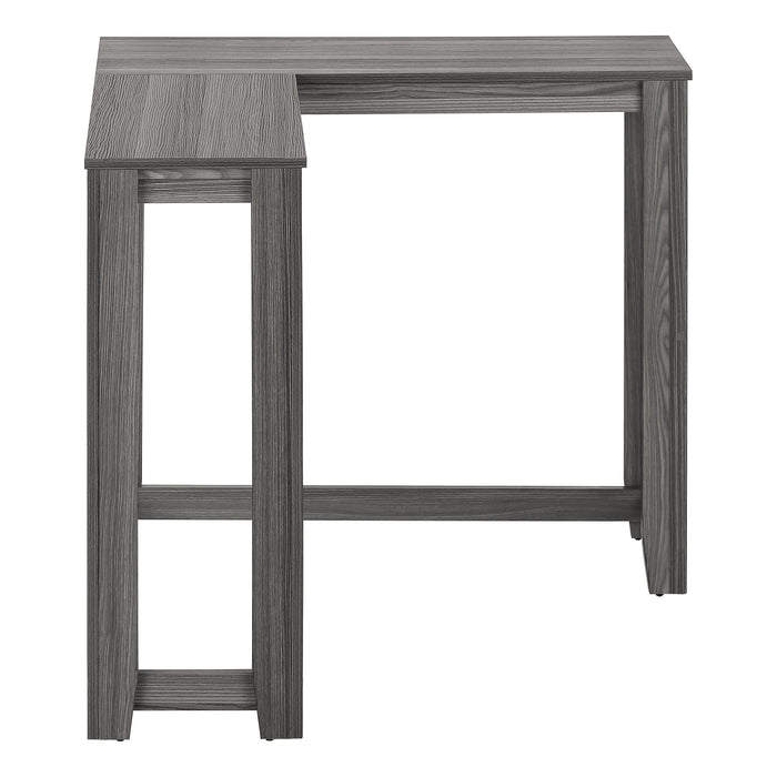 Console en coin grise