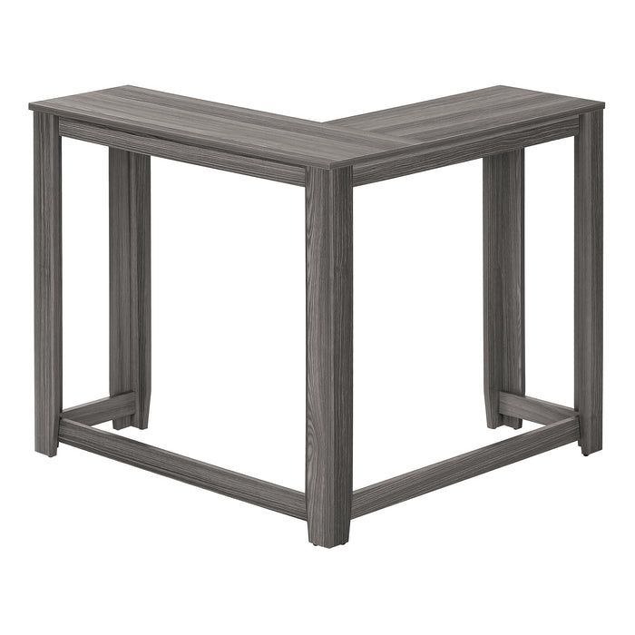 Console en coin grise