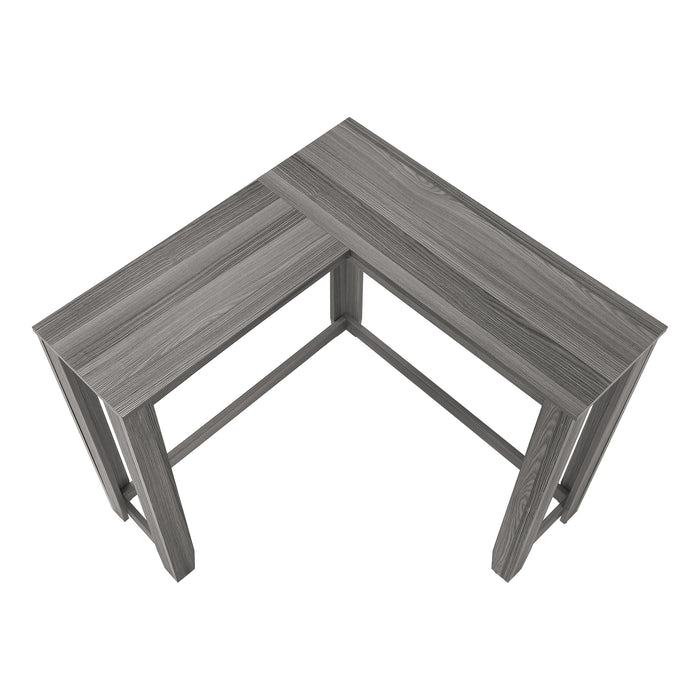 Console en coin grise
