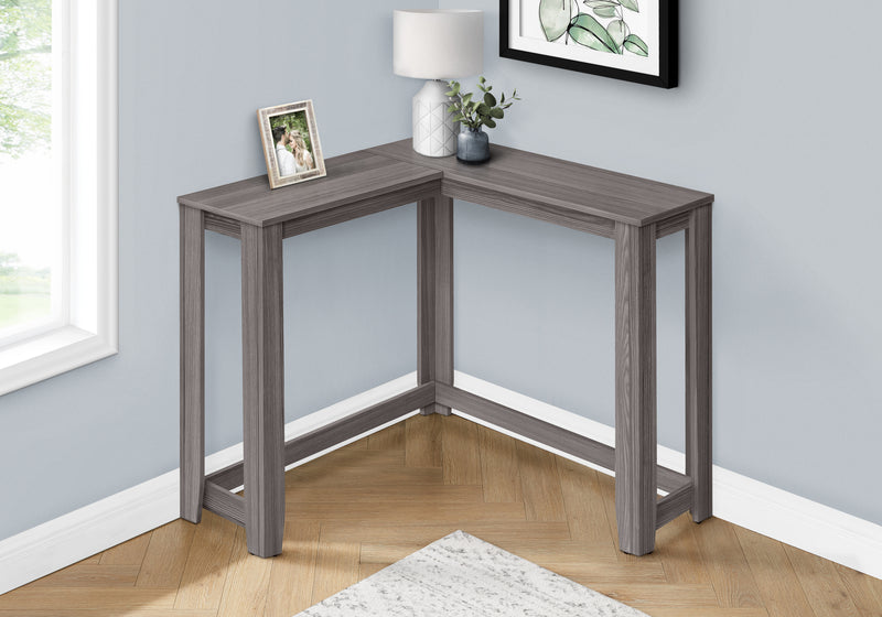 Console en coin grise