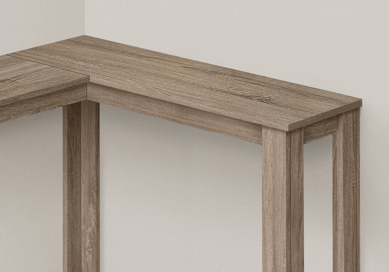 Console en coin taupe foncé