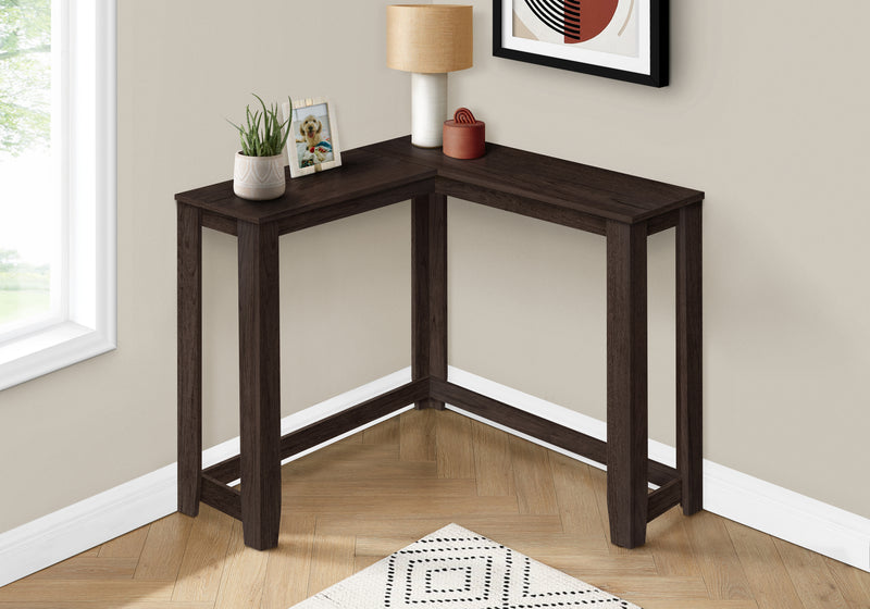 Console en coin espresso