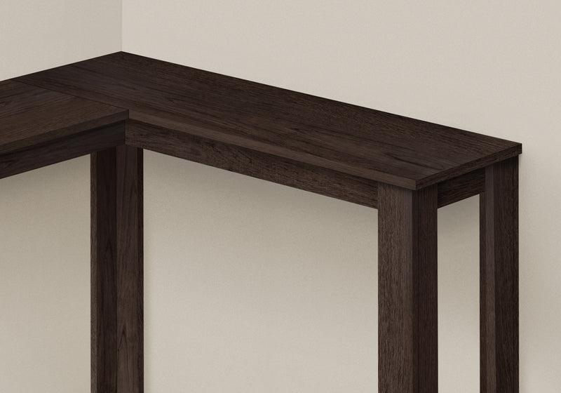 Console en coin espresso