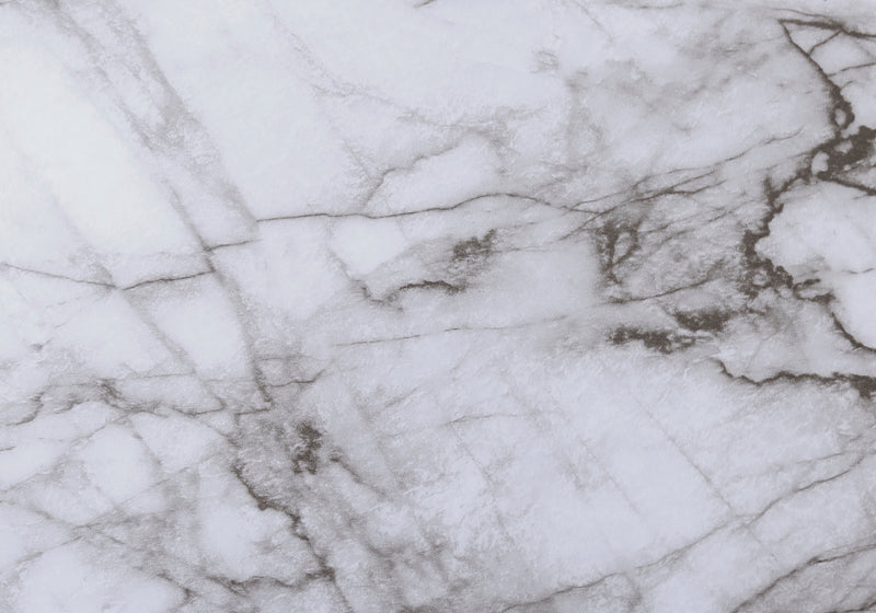 Table d’appoint métal noir et imitation de marbre blanc