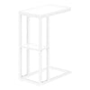 Table d’appoint blanche et métal blanc
