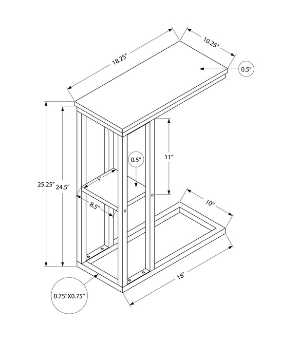 Table d’appoint blanche et métal blanc