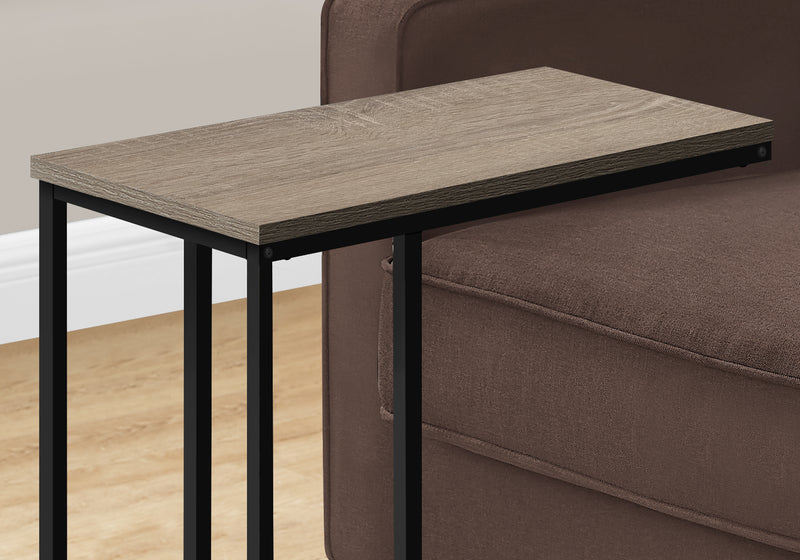 Table d’appoint d’apparence bois taupe foncé