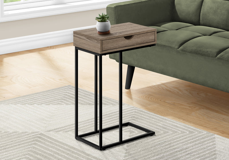 Table d’appoint taupe foncé et noire