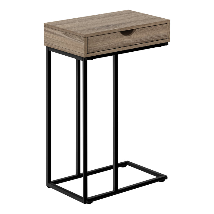 Table d’appoint taupe foncé et noire