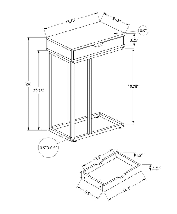 Table d’appoint naturelle et blanche