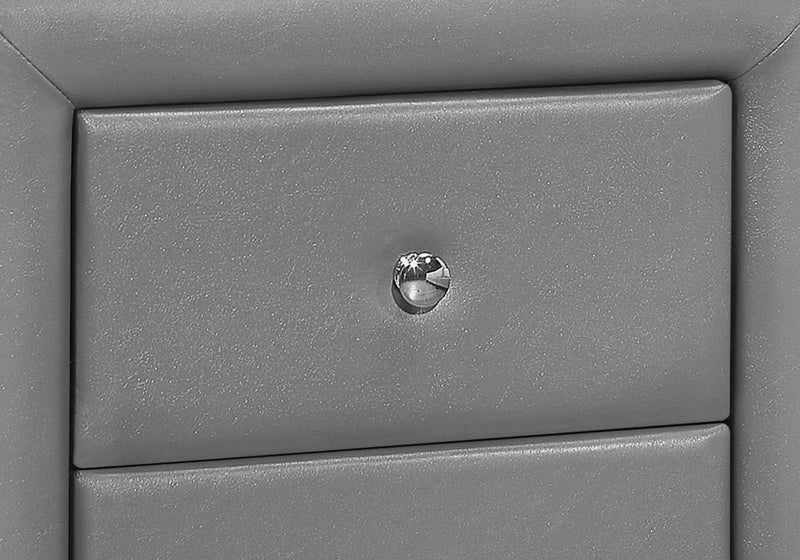 Table de nuit d’apparence cuir gris