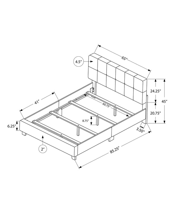 Grand lit d’apparence lin beige