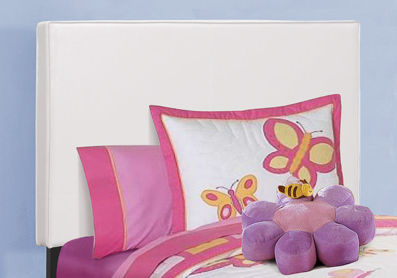 Lit simple d'apparence cuir blanc