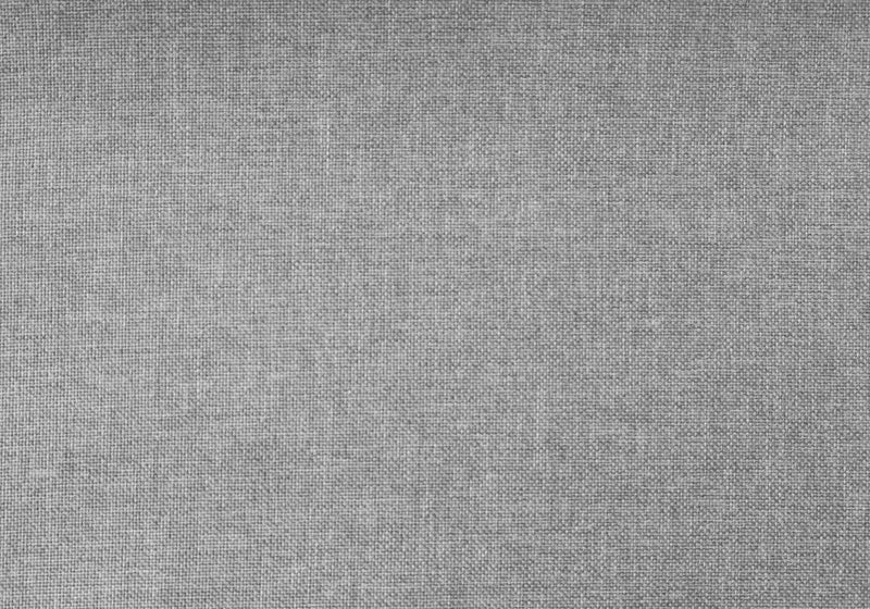 Lit double en lin gris avec bordure chromée