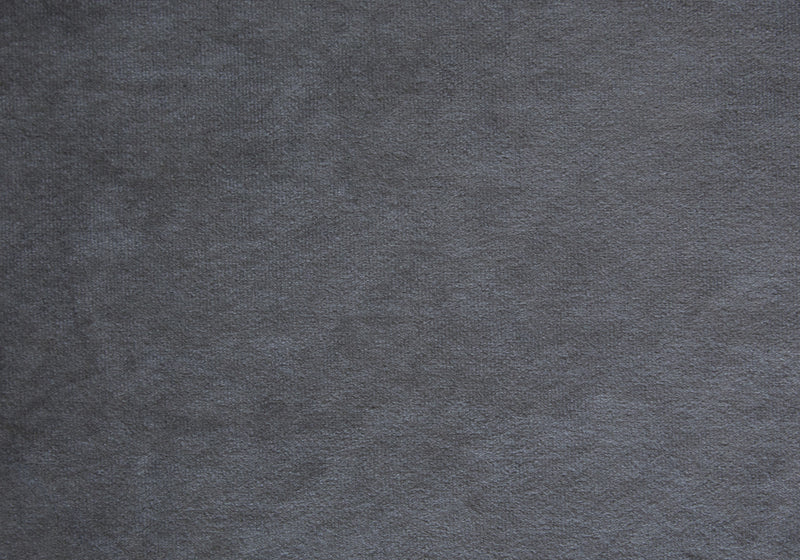 Lit simple en velours gris foncé avec bordure chromée