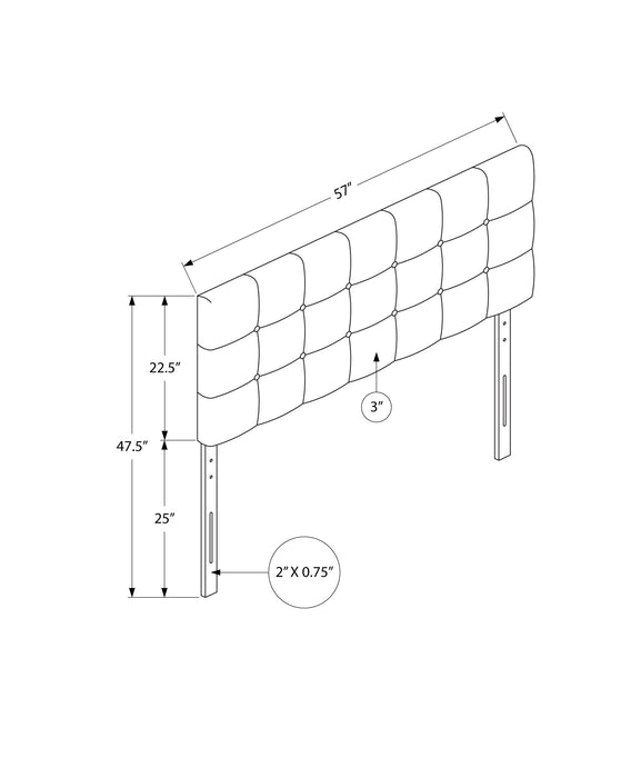 Tête de lit d’apparence lin beige pour lit double
